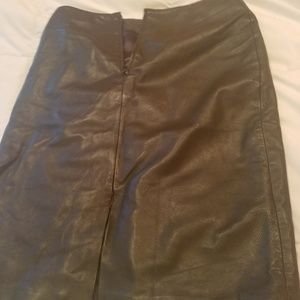 Saks Fifth Avenue Skirts - Brown Leather skirt Saks Fifth Ave- Made in India Saks Fifth Avenue Skirts - Brown Leather skirt Saks Fifth Ave- Made in India